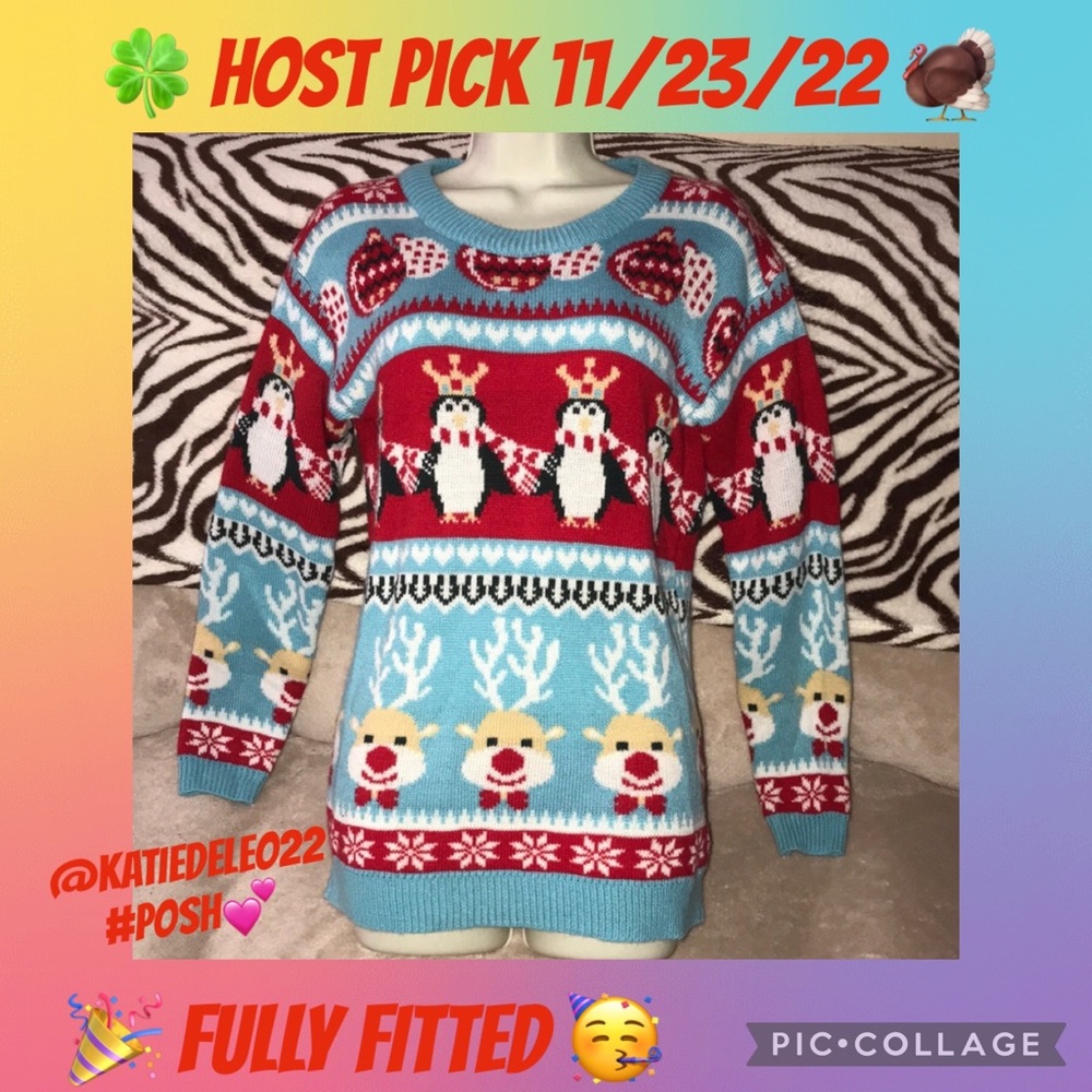 V28 thick and cozy Christmas sweater size small 💕